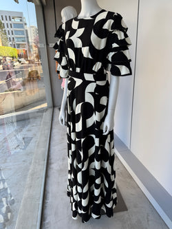 Dorina dress black and white