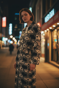 Dress black and white