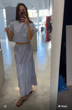 Set blue with stripes