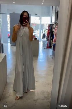 Jumpsuit silver gray