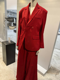 Red 3 piece suit