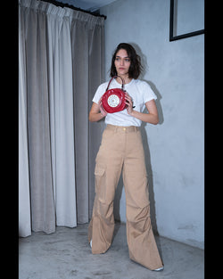 Trousers cargo beige