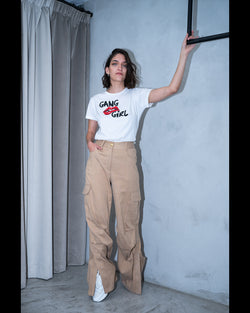 Trousers cargo beige